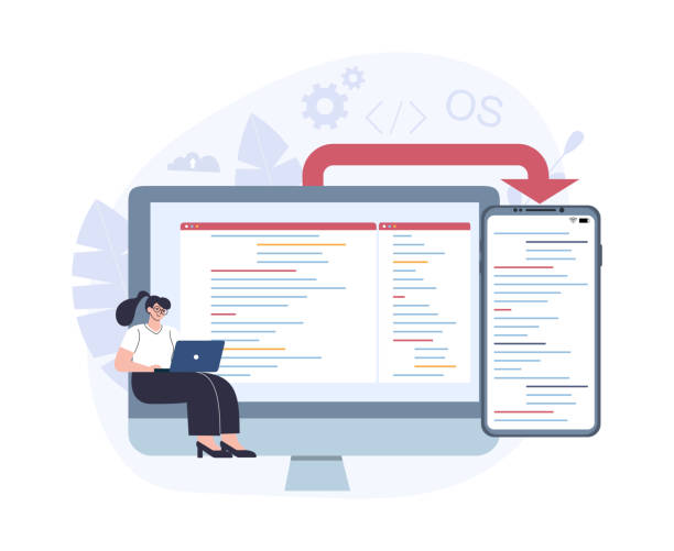cross-platform software development concept. - 系統(tǒng)軟件 幅插畫檔、美工圖案、卡通及圖標