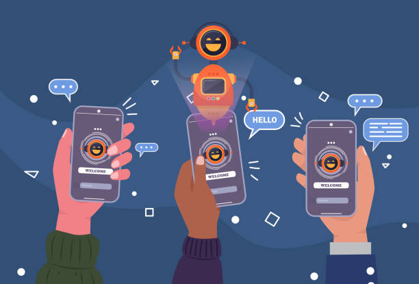 ai chatbot network solutions, seamless data integration. future-ready connectivity. - 營銷 幅插畫檔、美工圖案、卡通及圖標(biāo)